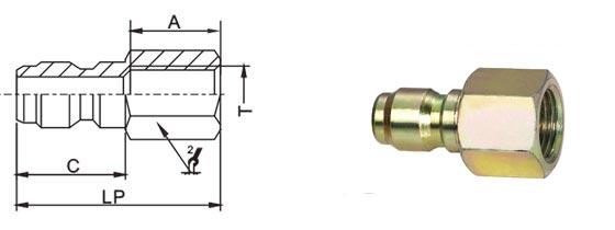 Straight - Through Interface High Flow Hydraulic Coupler Manual Sleeve Type ST Series