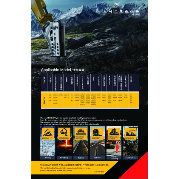 85mm chisel KS120 Bucket Excavator Breakers For Demolition Work
