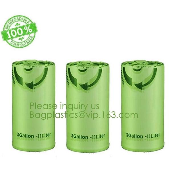 Eco-friendly Roll Compostable Plastic Bag Drawstring Biodegradable Garbage Bags,cornstarch custom compostable biodegrada