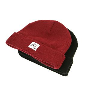 Quality Custom Embroidery Leather Patch Knit Beanie Hats 100% Acrylic Common Fabric for sale