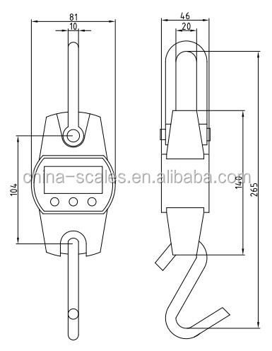 30kg-300kg Capacity OCS Mini Bluetooth Digital Hanging Crane Scale with LED/LCD Display and OEM/ODM Customization Support