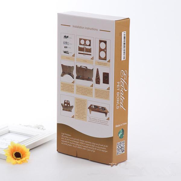 Custom Rectangle Paper Packaging Box , Cardboard Foldable Boxes For Pet'S Bowl
