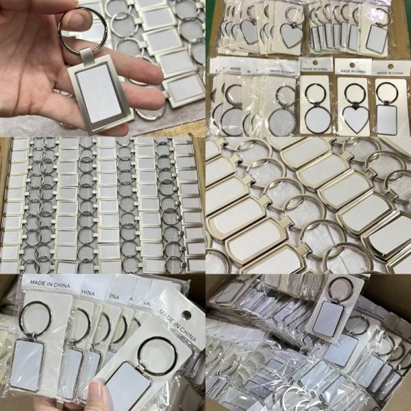 Advertising Promotional Gift Metal Sublimation Alloy Key Chain Blank Llaveros Personalizados Keyring Logo Custom Metal Keychain