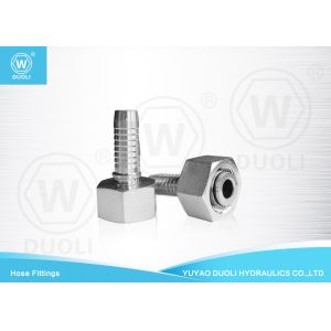 Quality Metric Female Hydraulic Hose Crimp Fittings Straight 24 Cone O Ring Carbon Steel for sale