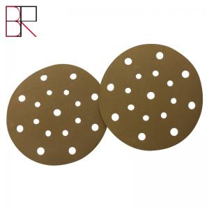China Green Round 5'' Adhesive Backed Sandpaper Sheets For Grinding on sale
