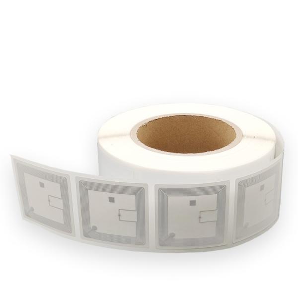 White RFID Sticker Label RFID Tags For Library Books ISO 15693 Inlay