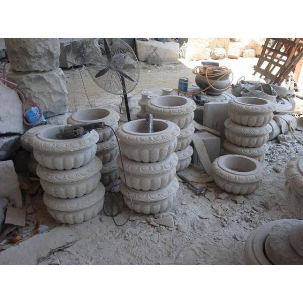 Garden granite Stone flowerpot