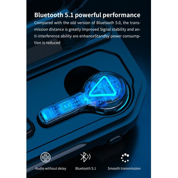 50mAh Bluetooth Earphones For Working Out Lightweight 2.5oz