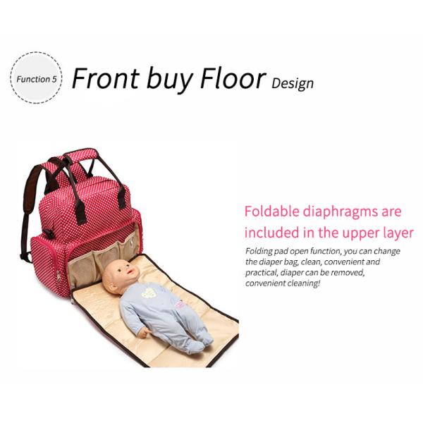 Waterproof Anti-theft Nappy Tote Diaper Bag Multi-Function Travel Backpack Maternity Diaper Shoulder Bag with Changing Mat