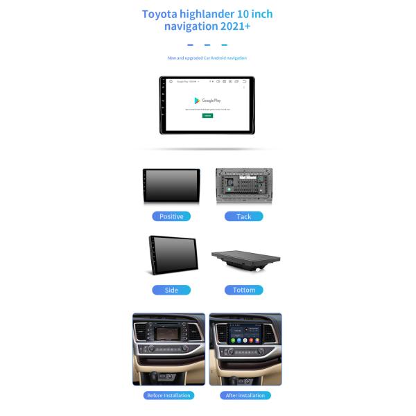 Android 12 For Highlander 2015 2016 2017 Wireless Carplay Car Stereo Radio With GPS Navigation Touch Screen