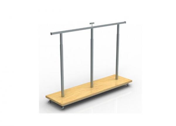 Top And Down Adjustable Garment Display Stand 1200 * 400 * 1400MM For Clothing Shop