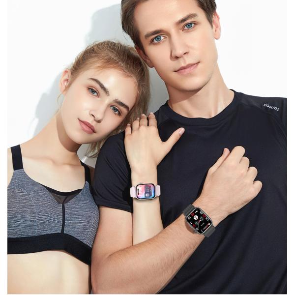 Workout Modes Square Shape Smart Watch Power saving Rectangle Shape Smart Watch