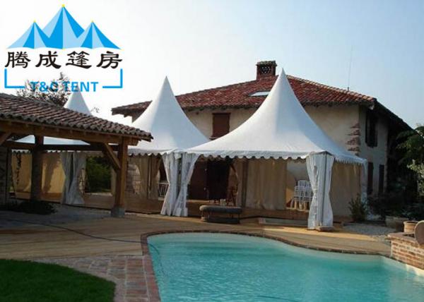 Buy Hot Dip Galvanized Outside Tents For Parties , Easy Assembled Pop Up Pagoda at wholesale prices