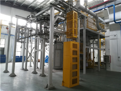 Double Hanger Hook Type Sand Blasting Machine Workpiece 500kg For Alloy Wheels