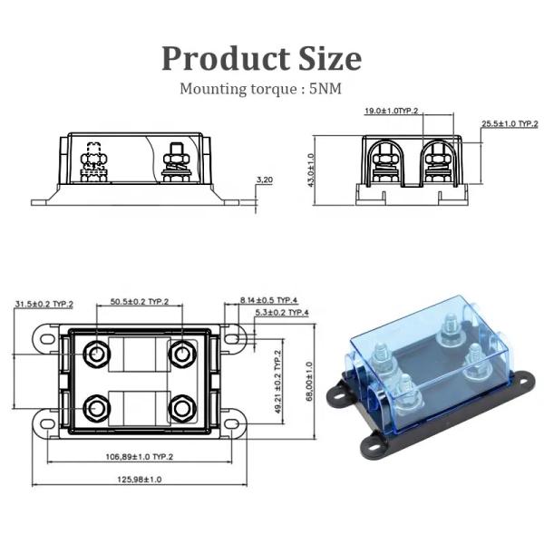 2 Way Auto Car Mega Fuse Holder