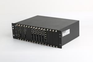 Quality RoHS Certification Dual Power Supply 3U Media Converter Rack 16 Port for sale