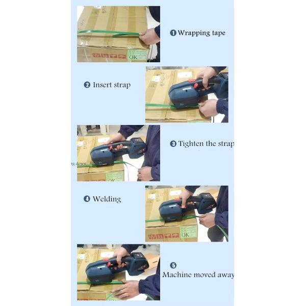 Handheld Battery Semi Automatic Strapping Machine Large Capacity 14.4v Lithium Iron