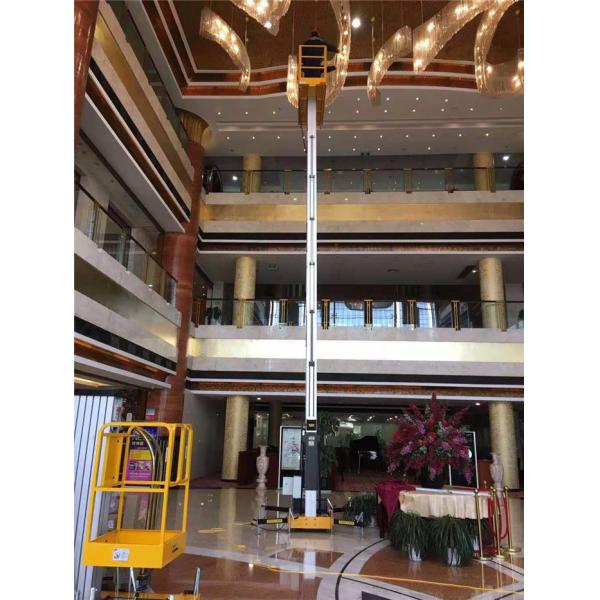 12M Extendable Motorized Wheel Double Mast Mobile Elevating Work Platform