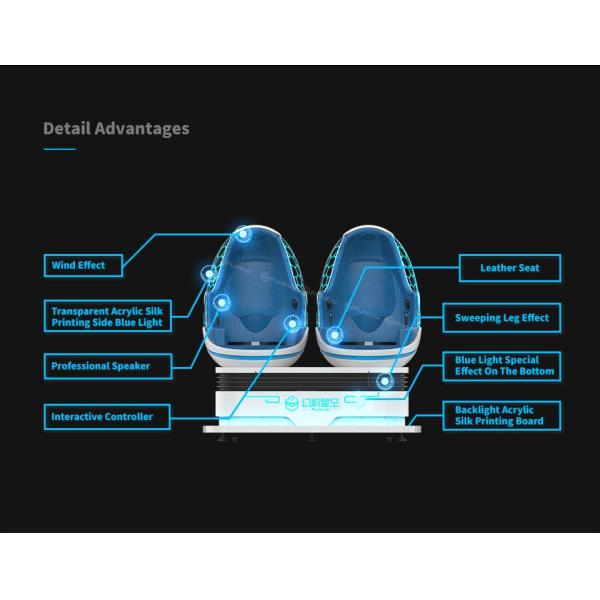 Power Rating Virtual Reality Machine Double Seats Capsule 9d Vr Egg Cinema