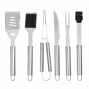 Quality 8pcs ISO9001 Stainless Steel BBQ Set 14.1 Inch Barbeque Utensil Sets for sale