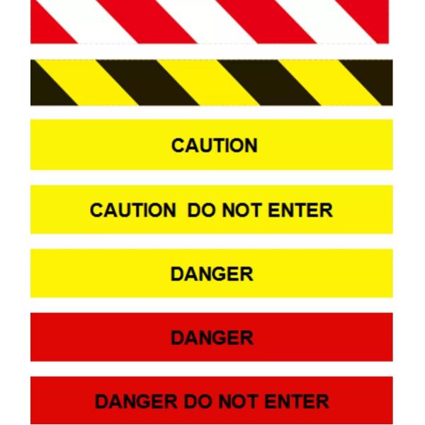 Custom Non Adhesive PE Warning Barrier Tape Road Blocking Safety Maker Caution Tape