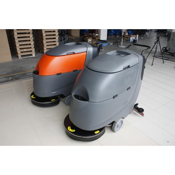 Semi Automatic Compact Floor Scrubber Machine High Suction Sewage Efficiency