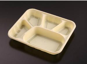 China L215* W185mm Disposable Snack Trays , 5 Compartments Plastic Food Tray With Cover on sale
