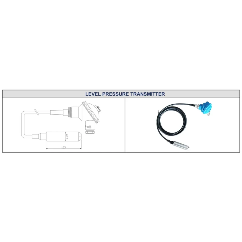 4-20mA Submersible Water Level Sensor Transmitter IP68 0.25% Accuracy