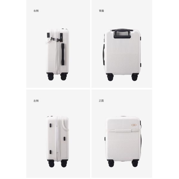 Front-Opening Multi-Functional Luggage New Pull-Along Suitcase with Multi-Directional Wheels Combination Lock Travel Case Leather Suitcase for Men and