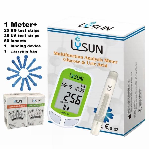 25+25 Intelligent Model Multifunctional Analysis Meter Glucose Uric Acid