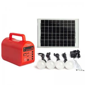 China 10W Solar Lighting System With 4 Bulbs Portable Mini Outdoor Camping Speaker Radio on sale