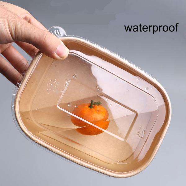 Rectangular Kraft Paper Rice Box Bento 500ml 650ml 750ml 1000ml