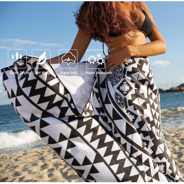 Antibacterial Microfiber Beach Towel Soft Lightweight