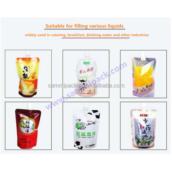 Automatic Liquid Detergent Juice Sauce Paste Doypack Capping and Spout Pouch Filling Machine