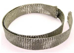 Quality EMI Shielding Tinned Copper Braided Sleeving Silver Abrasion Resistant for sale