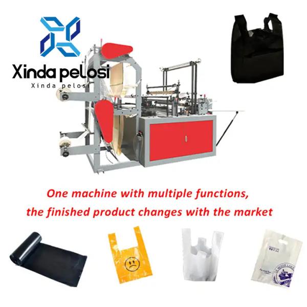 1.1kw Bin Bag Making Machine Compostable Bags Manufacturing Machine Automated