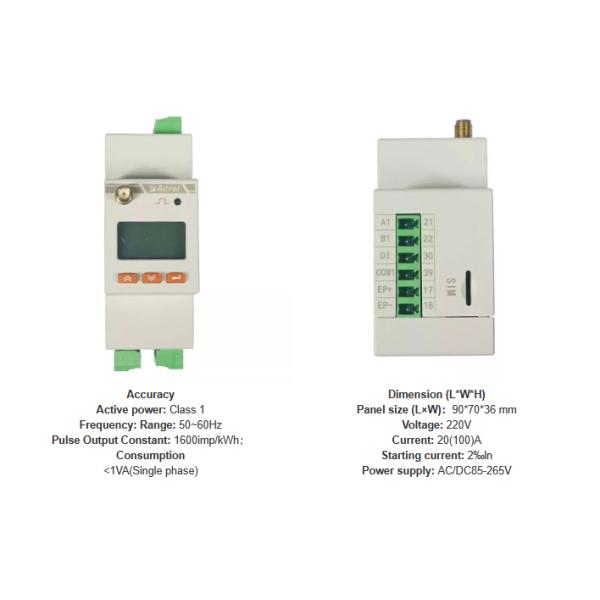 Acrel ADW310 Single Phase Wifi Smart Energy Meter Kwh Metering Monitoring Lora Iot Sms System Electric Energy Din Rail