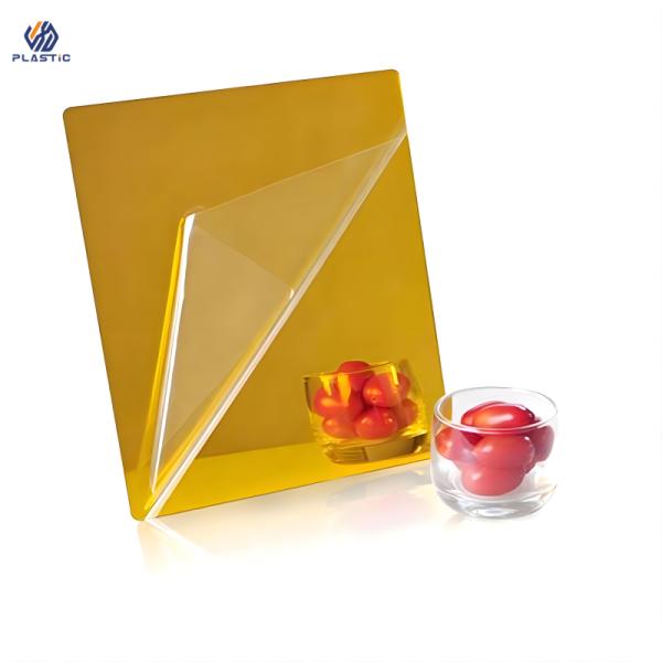 1.2g/cm3 Customizable Gold Acrylic Mirror Sheet For Wall Decorative