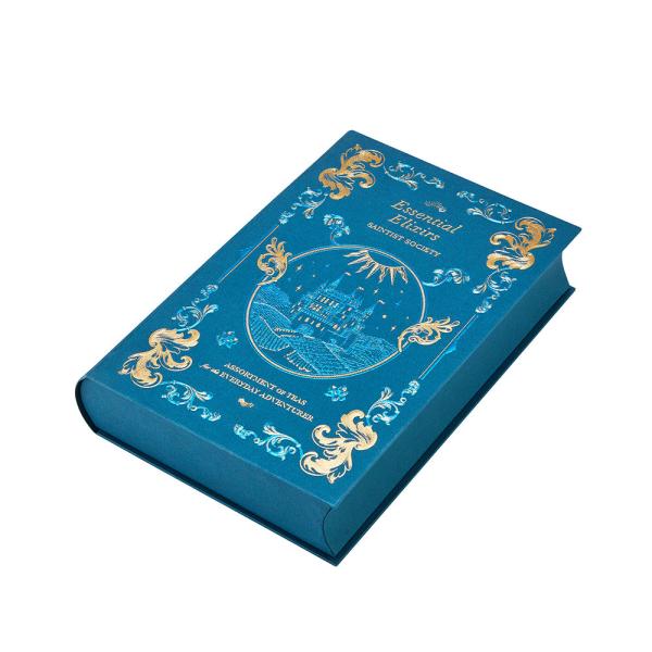 Magnetic Closure Cardboard Display Box Coin Packaging Hollow Faux Book Style Box
