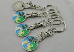 China Zinc Alloy, Aluminum, Iron Rabbit Trolley Coin with Key Chain, One Euro Coin on sale