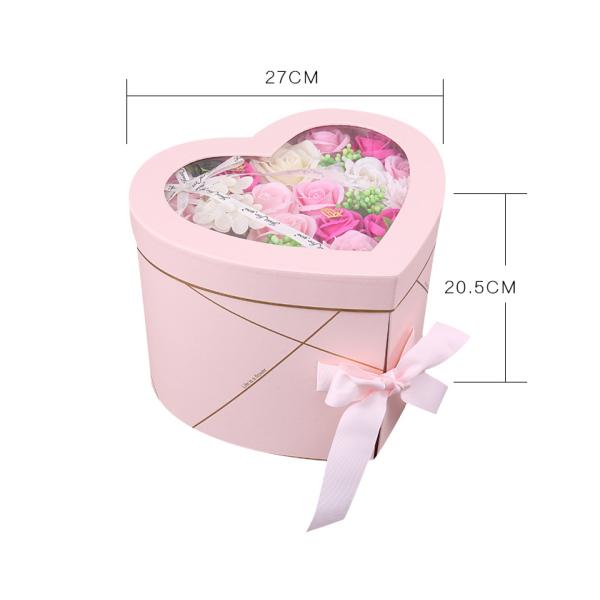 Exquisite Gift Packaging Boxes Romantic Round Double Layer Rotating Soap Flower Box