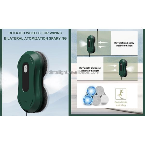 Three Mode Electric Window Cleaner Robot 500MAh 3 Mins/M2 Smart Clean Window Cleaning