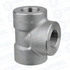 Quality Forged Socket Thread Tee BSP Industrial Pipe Fittings ASTM 904L for sale