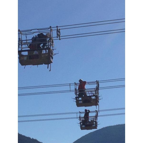 Three Bundle Conductors Line Cart Overhead Lines Conductor Inspection Trolley Bicycle Cart