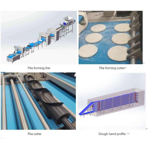 Siemens Touch Screen Automatic Pita Bread Production Line 300kg/Hr
