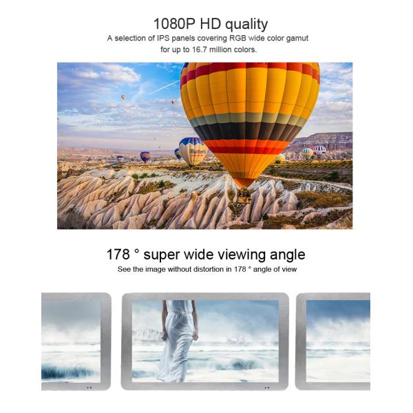 15.6 Inch Bus Advertising Screen 250CD/M2 With Remote ADS Management System