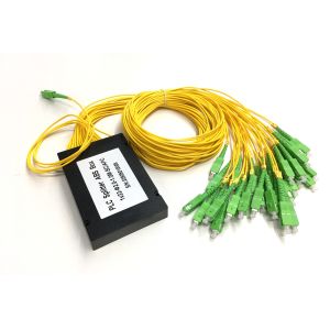 1x32 1*32 1:32 PLC Fiber Optic Splitter SC APC Connector ABS Box Type Passive