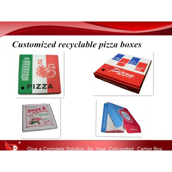 Customized recyclable pizza boxes