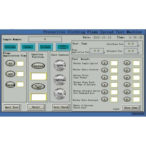 ISO 15025 Protective Clothing Flame Spread Tester with Digital Display