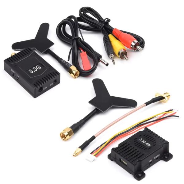 3.3Ghz FPV VTX 4W Long Range Video Transmitter For Drone Video Link DC 12V-36V
